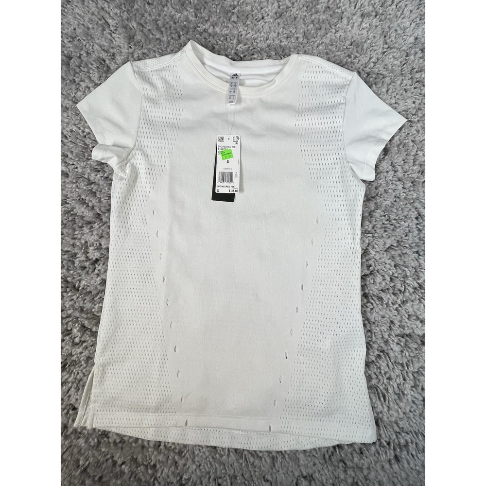 Adidas Women’s White Short-Sleeve Performance Top